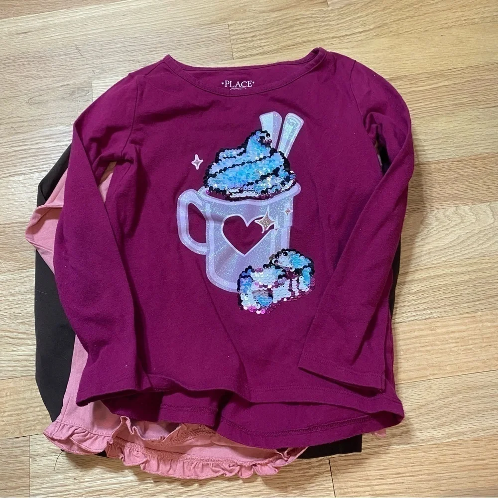 5T Long Sleeve Shirt Bundle Mini Boss Garanimals Hot Chocolate Children’s Place